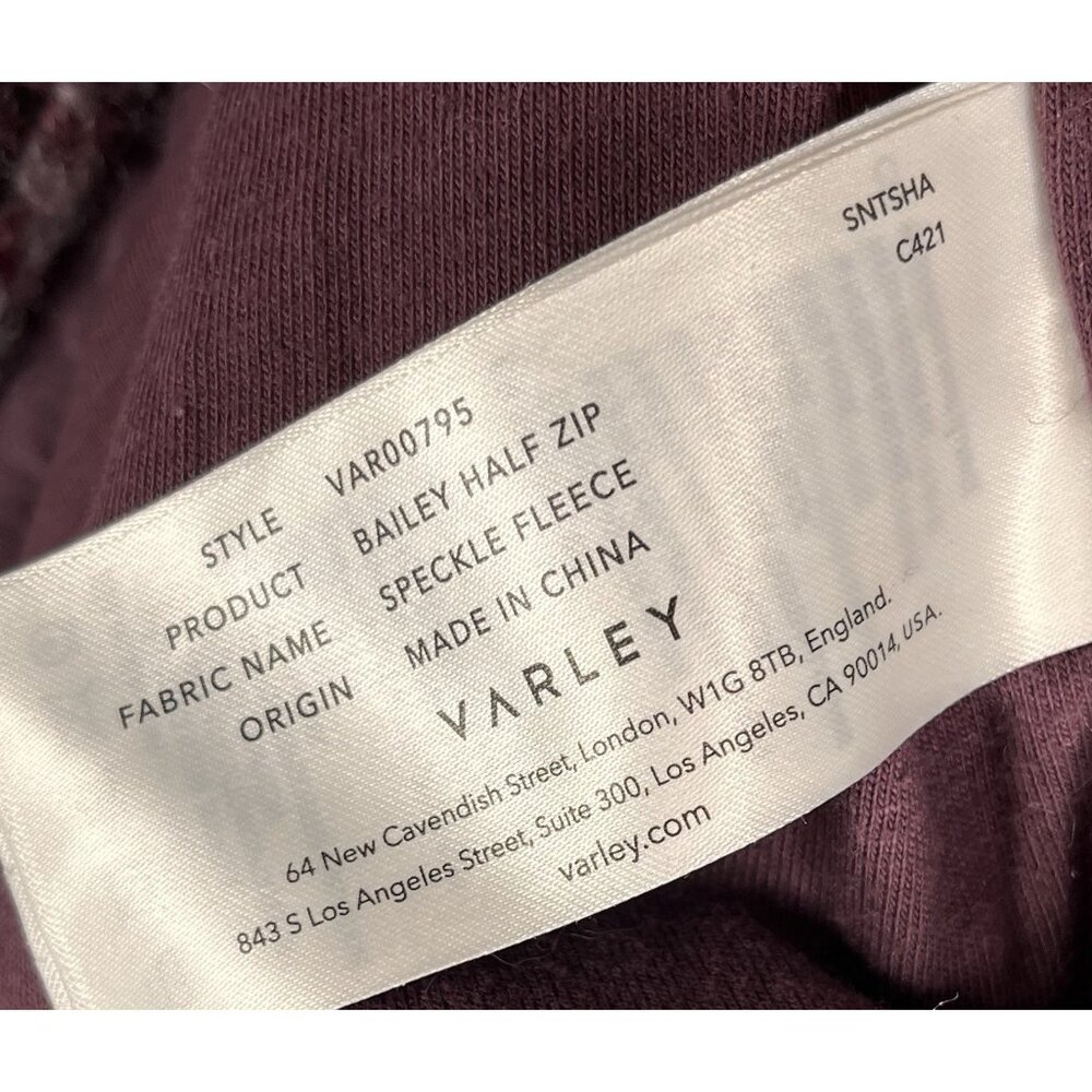 VARLEY Women's Purple Speckled Bailey Half-Zip Pullover Sweater XL - Picture 2 of 5